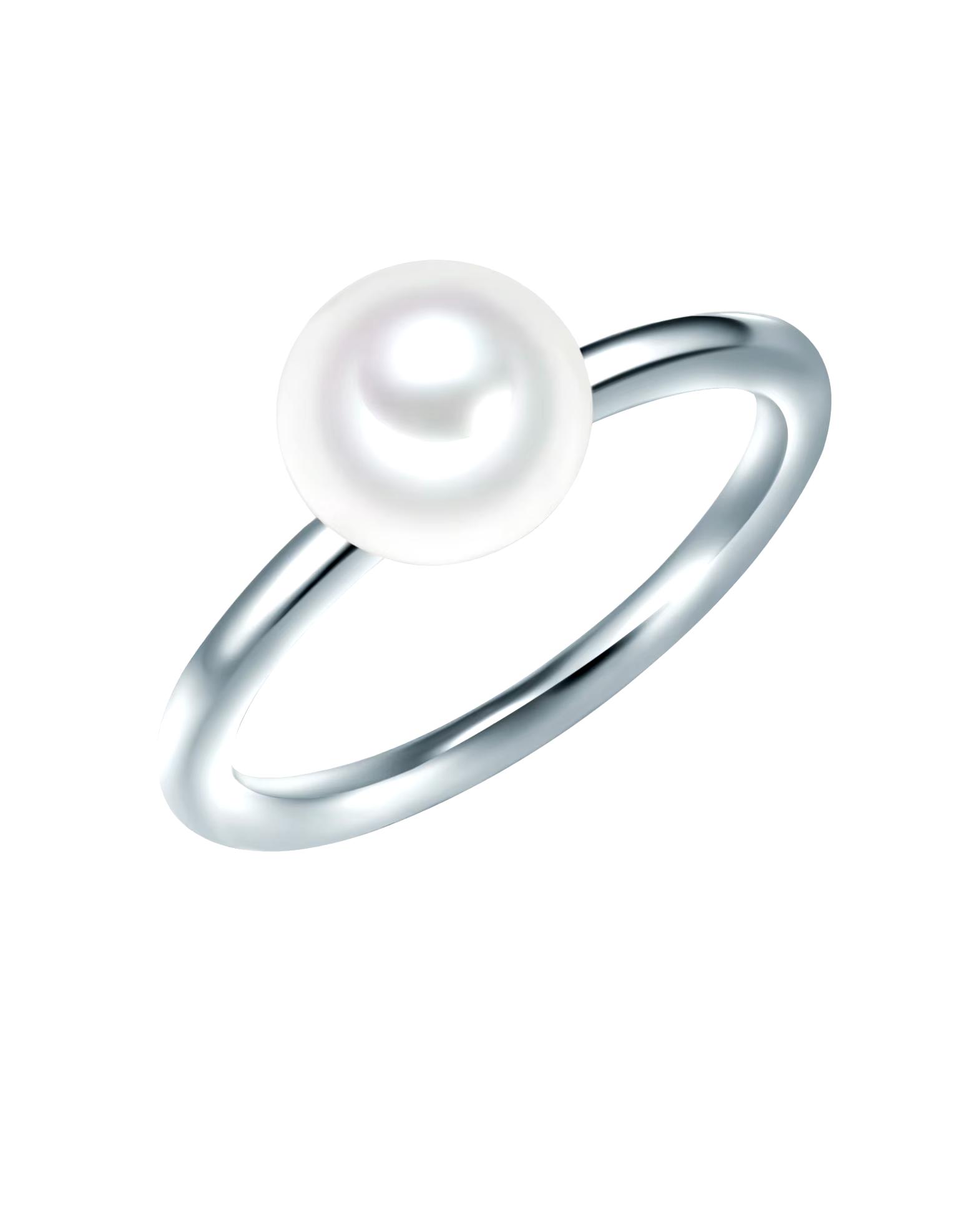 Valero Pearls Ring Ring Sterling Silver Freshwater Cultured Pearl in Silver