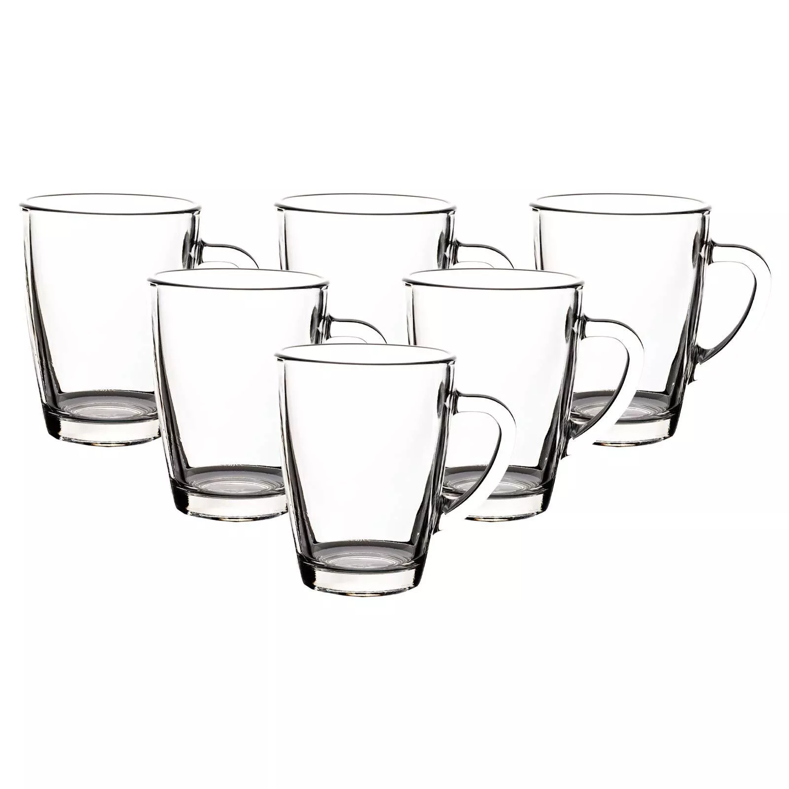 Van Well Coffee Mug Tea Mug Nordic Transparent 300 ml 6-Piece Set