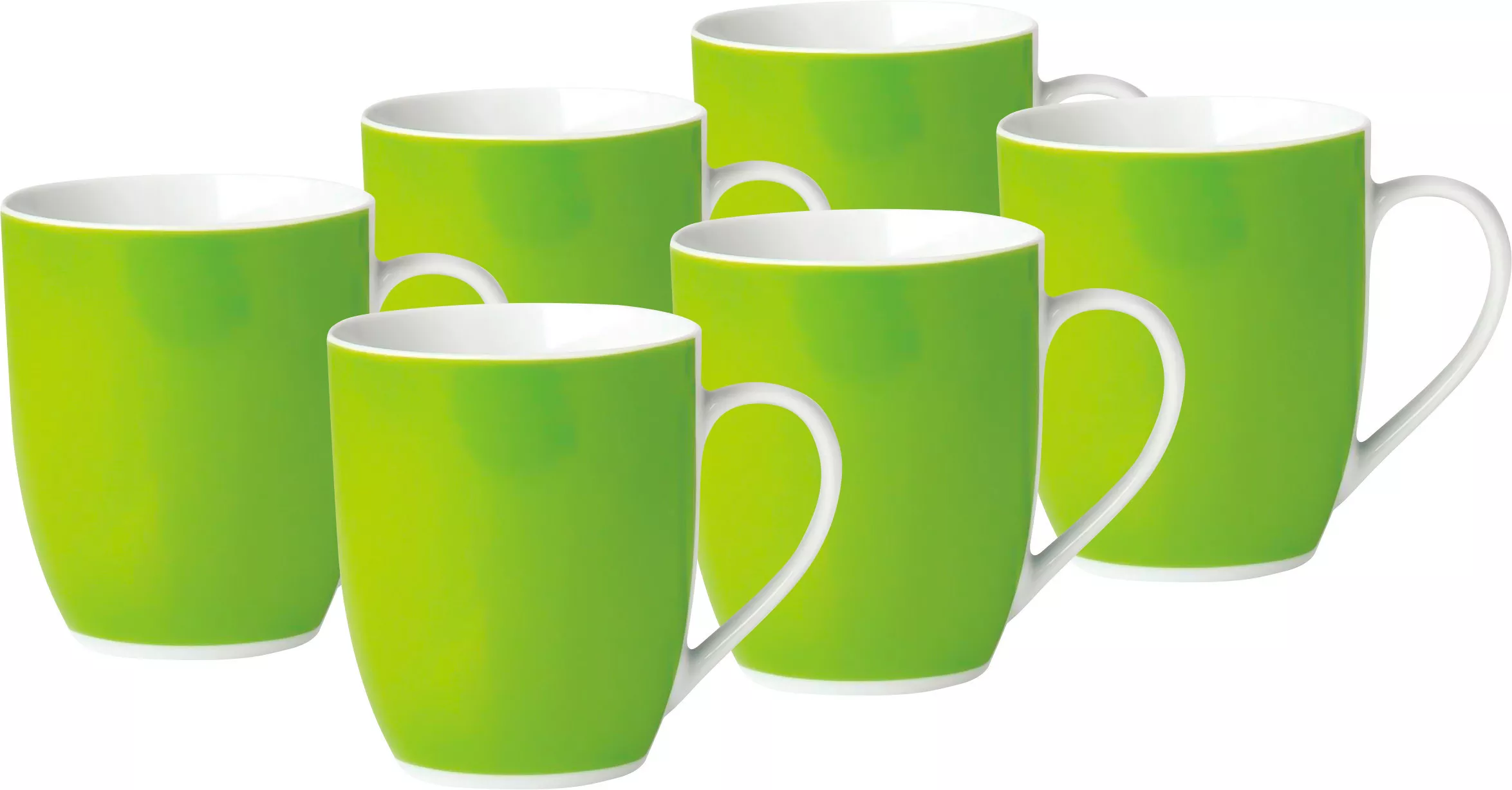 Van Well VARIO 6-piece coffee mug set, Green White