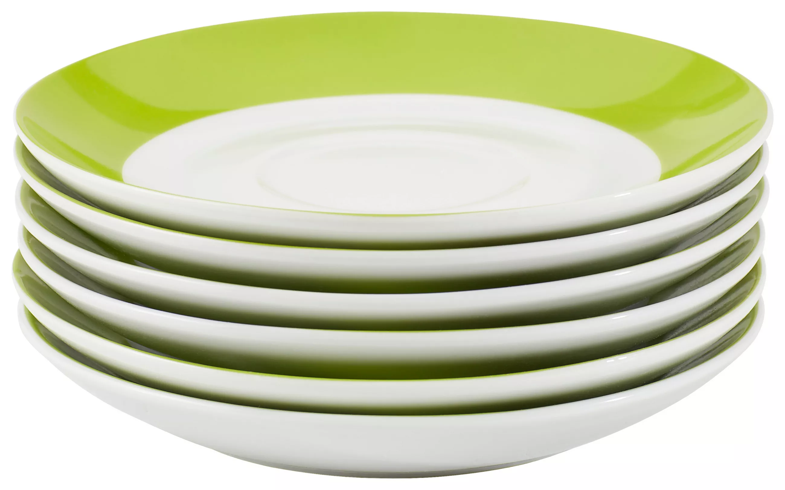 Van Well Saucer Set Vario 14.5 cm, Green-White