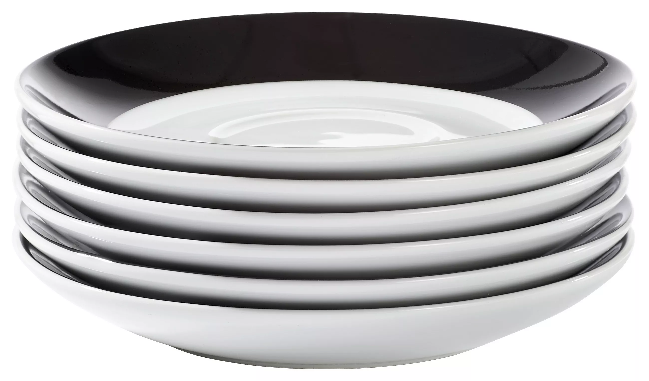 Van Well Saucer Set Vario 14.5 cm, Black-White
