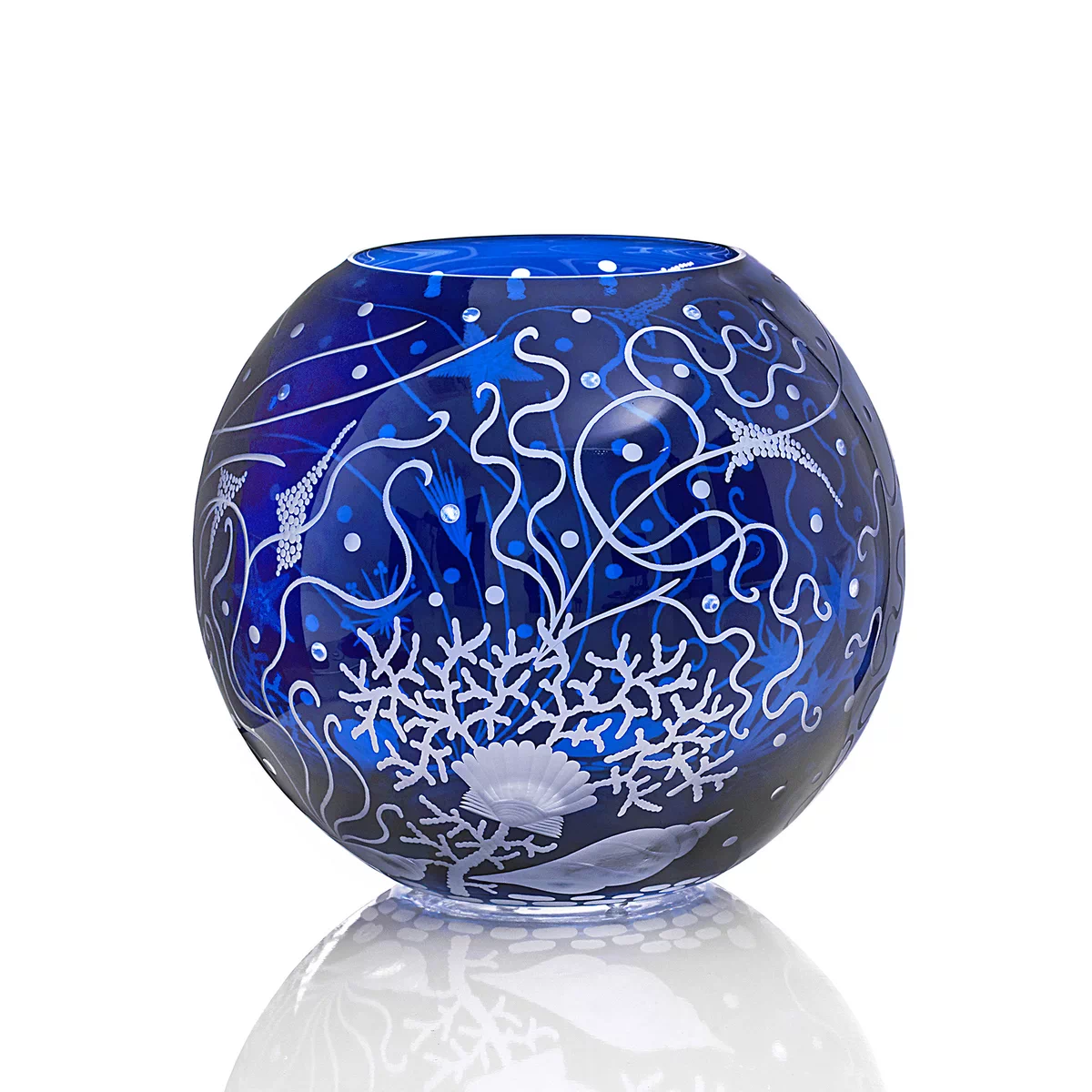Atlantis vase, dark blue by Artel