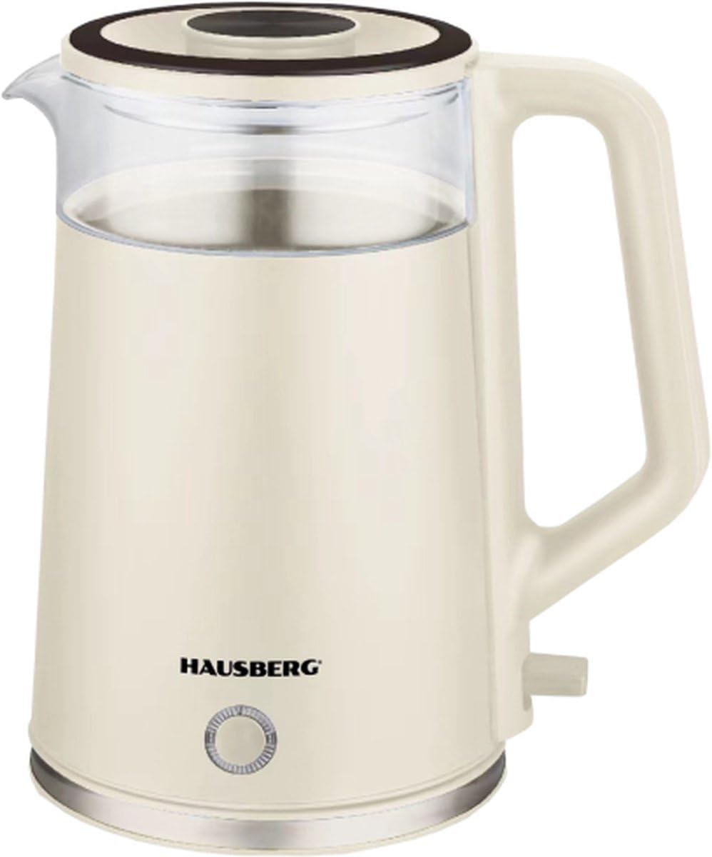 Kettle Glass White - 2L Tea Maker Wireless 1800W LED Lighting Auto Shut Off BPA Free Stylish & Powerful