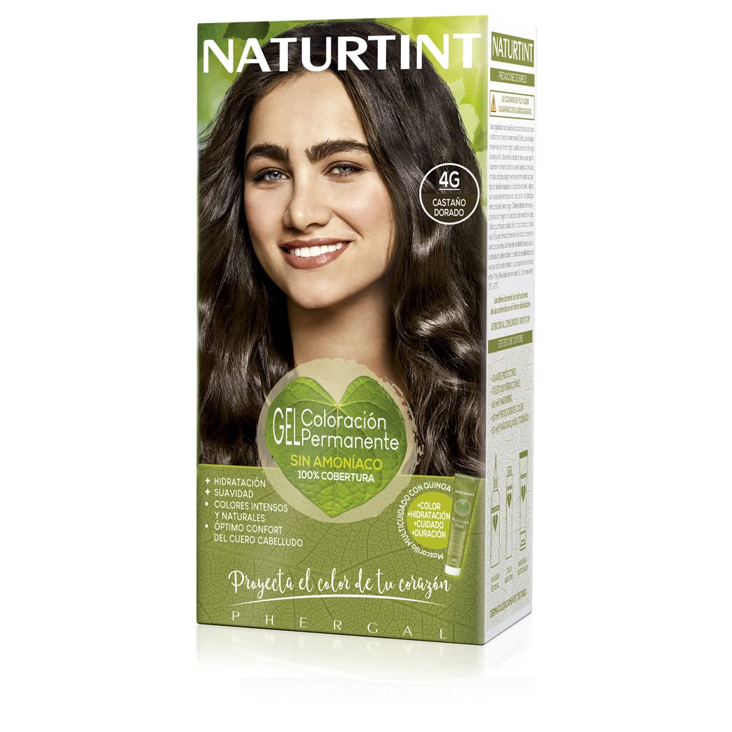 Naturtint Biobased Hair Color Without Ammonia 4G Chestnut Gold High Percentage of Natural Ingredients 170 ml