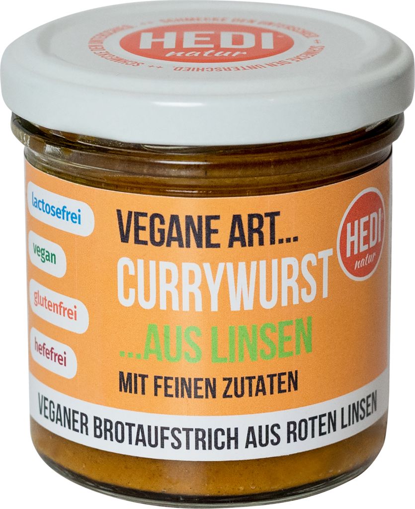 Hedi Vegan version - Currywurst made from lentils 140g