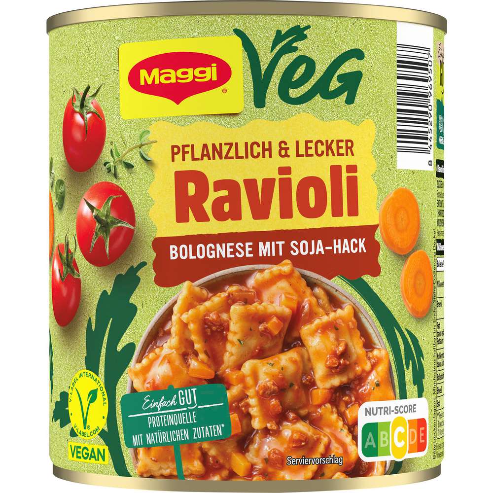 Maggi Vegane Ravioli, Soja-Hack