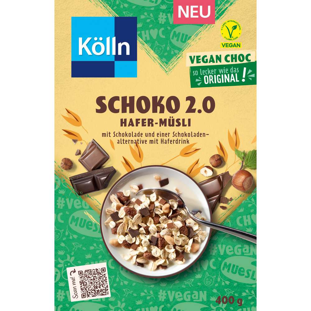 Kölln Vegan muesli, chocolate 2.0 with oats