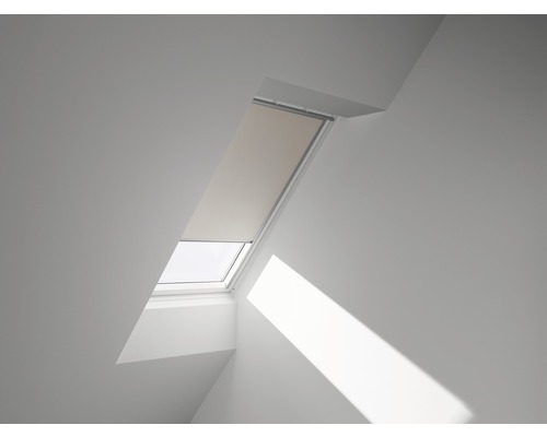 VELUX blackout roller blind, solid beige, manual, aluminum frame, DKL Y87 1085S