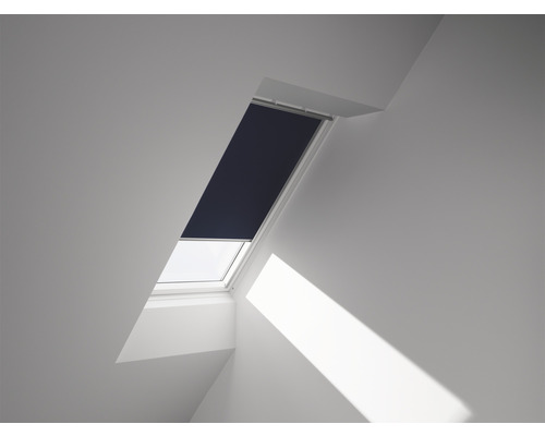 VELUX blackout roller blind plain dark blue manual frame aluminum DKL CK02 1100S