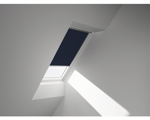 VELUX blackout roller blind plain dark blue manual frame aluminum DKL Y45 1100S