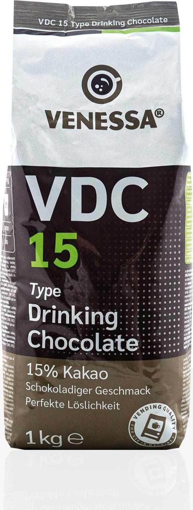 Venessa Drinking Chocolate VDC 15 Cocoa - 10 x 1kg Drinking Chocolate 15% Cocoa Content 10000g