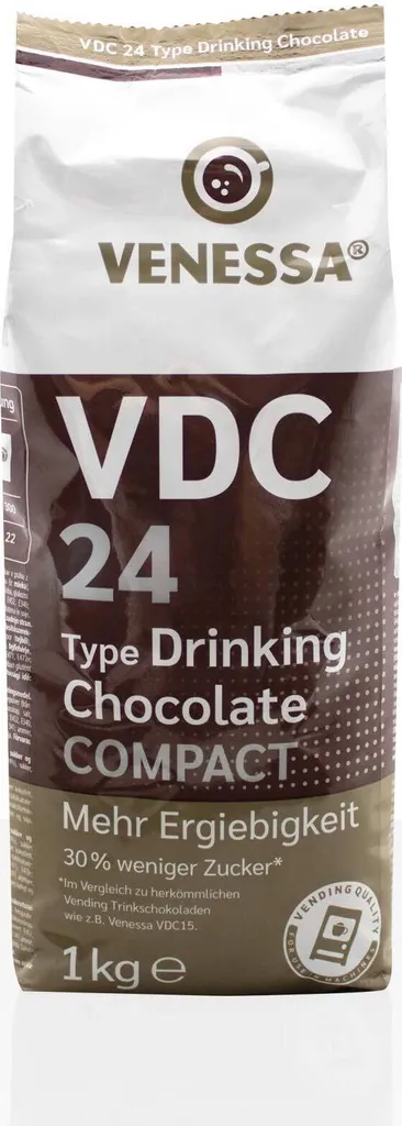 Venessa Drinking Chocolate VDC 24 Cocoa - 1kg Drinking Chocolate 24% Cocoa Content