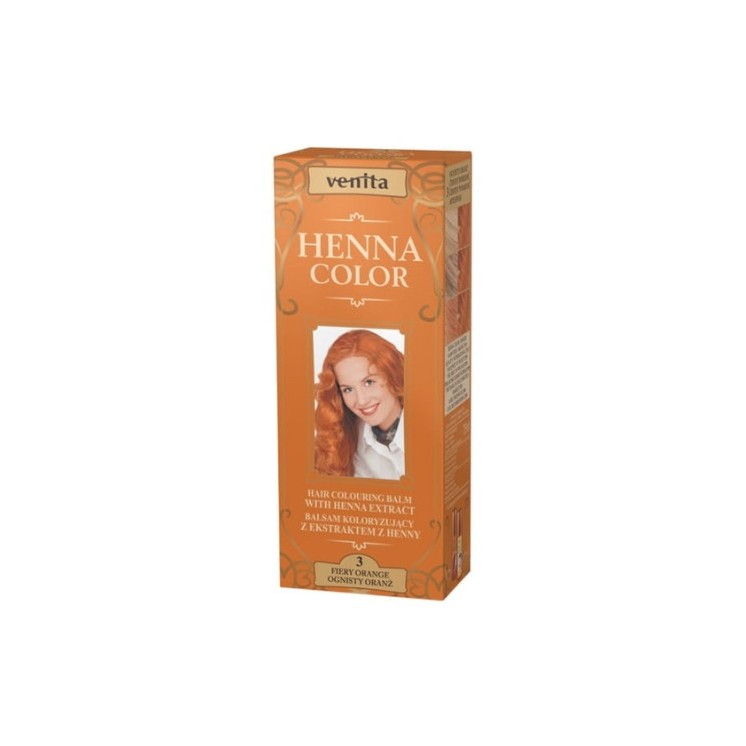 Venita Henna Color Coloring Balm with Henna Extract /3/ Fiery Orange 75 ml