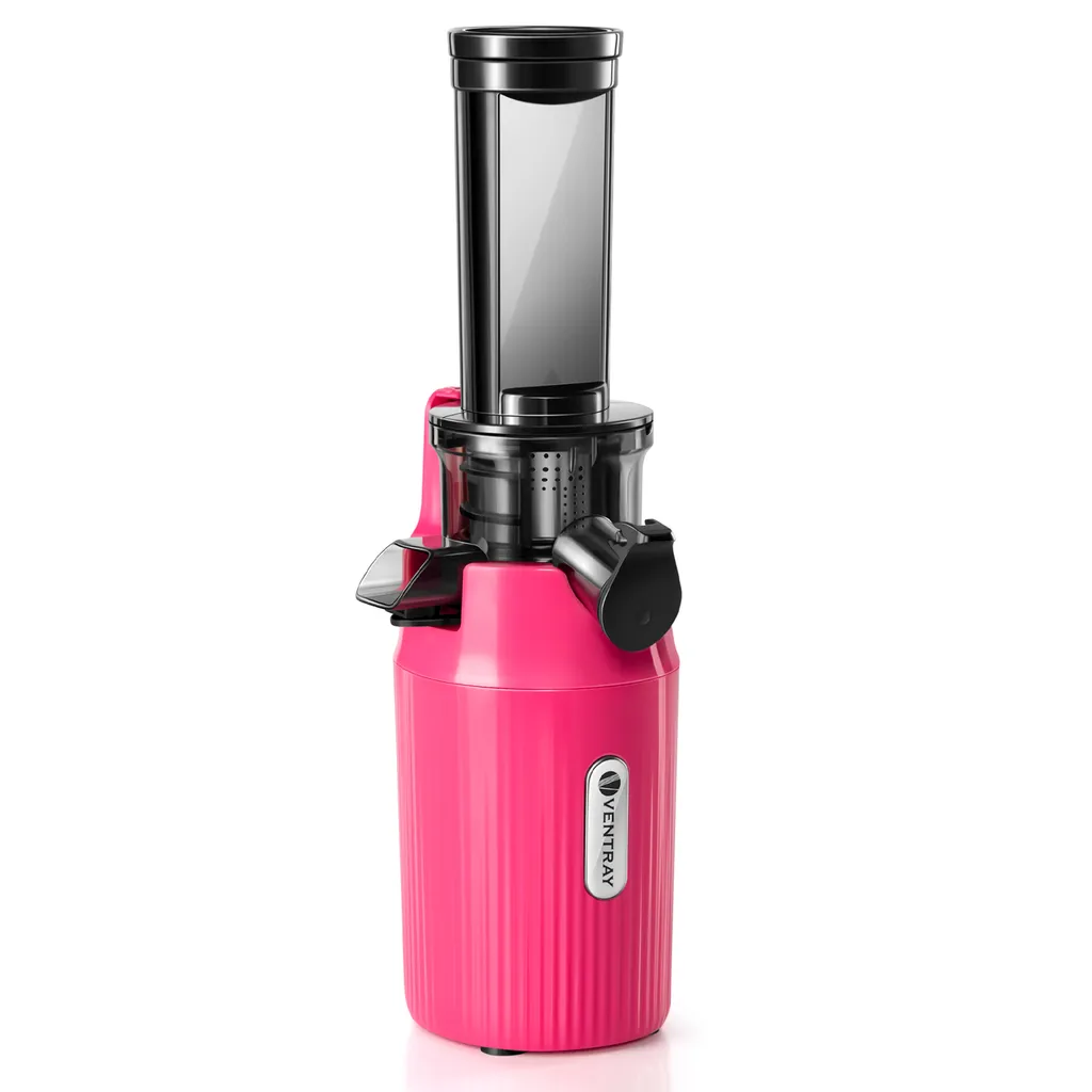 Ventray Essential Ginnie - Cold Press Juicer, Slow Juicer Compact & Quiet (60 rpm, 45mm feed chute), BPA-free, 400ml, Easy Cleaning
