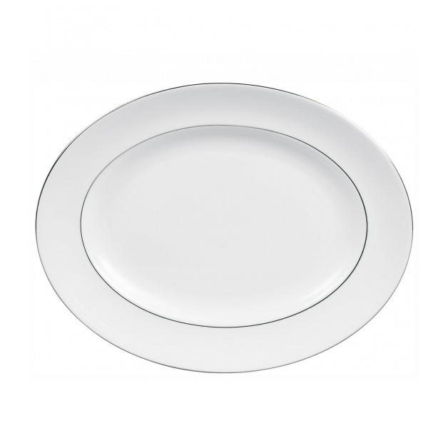 Wedgewood Vera Wang Blanc Sur Blanc Oval Serving Plate