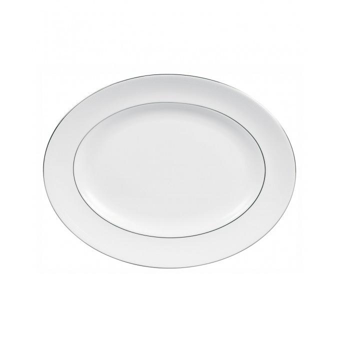Wedgewood Vera Wang Blanc Sur Blanc Oval Serving Plate