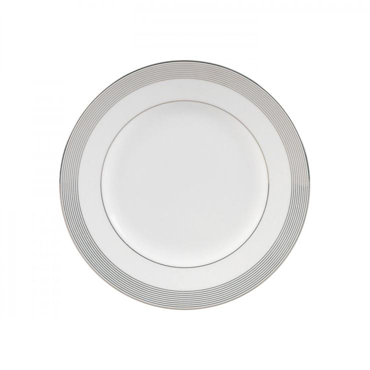 Wedgewood Vera Wang Grosgrain Plate With Edge In Gray