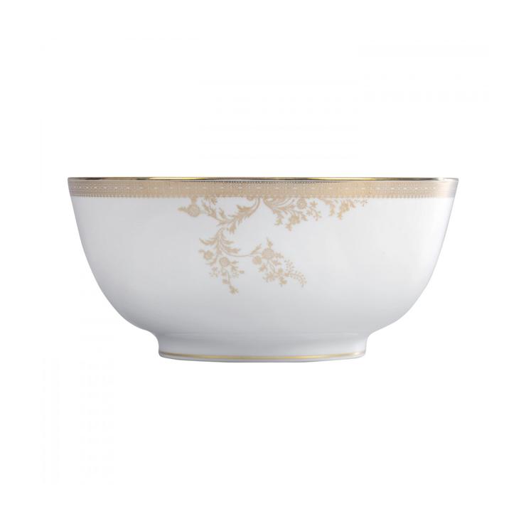 Wedgewood Vera Wang Lace Gold Salad Bowl