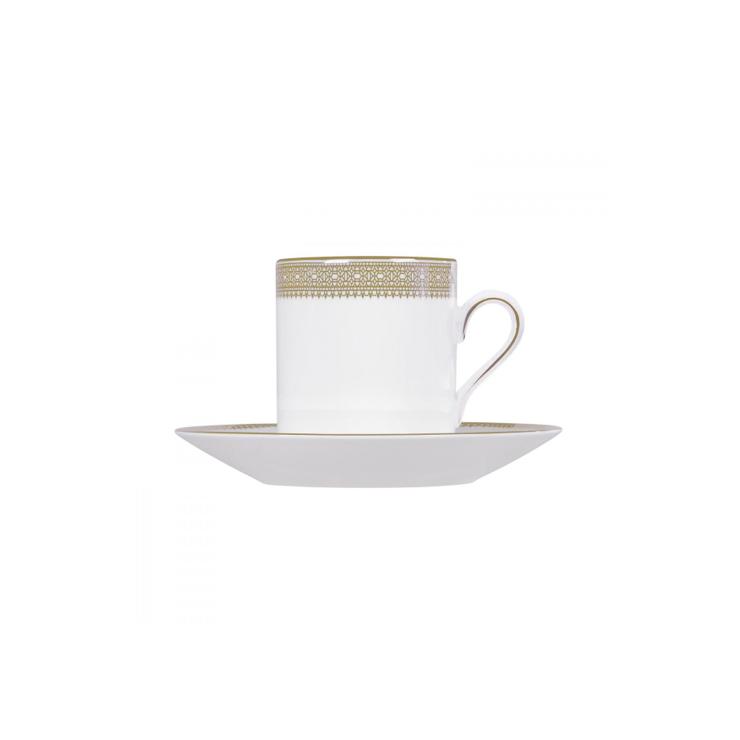 Wedgewood Vera Wang Lace Gold Plates For Coffee Pot
