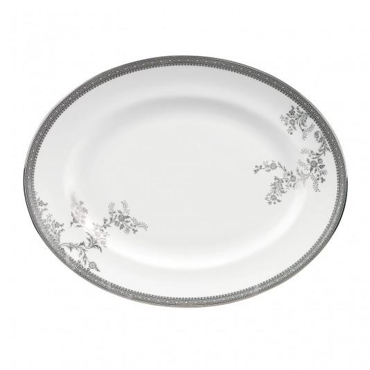 Wedgewood Vera Wang Lace Platinum Oval Serving Plate