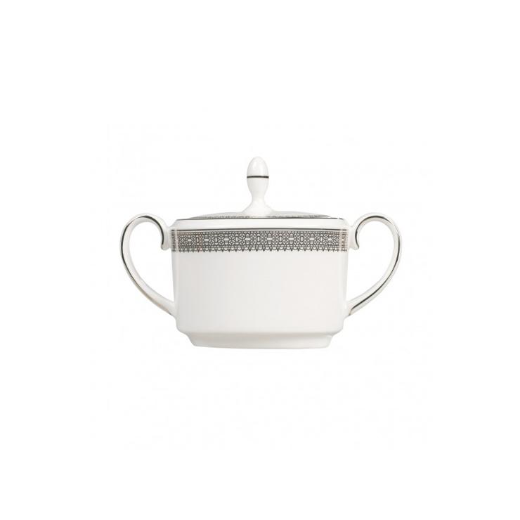 Wedgewood Vera Wang Lace Platinum Sugar Bowl