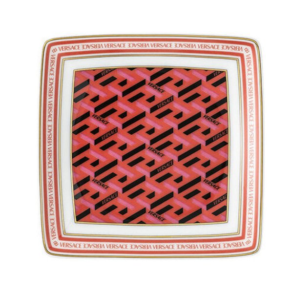 Versace by Rosenthal bowl La Greca Signature Red 9