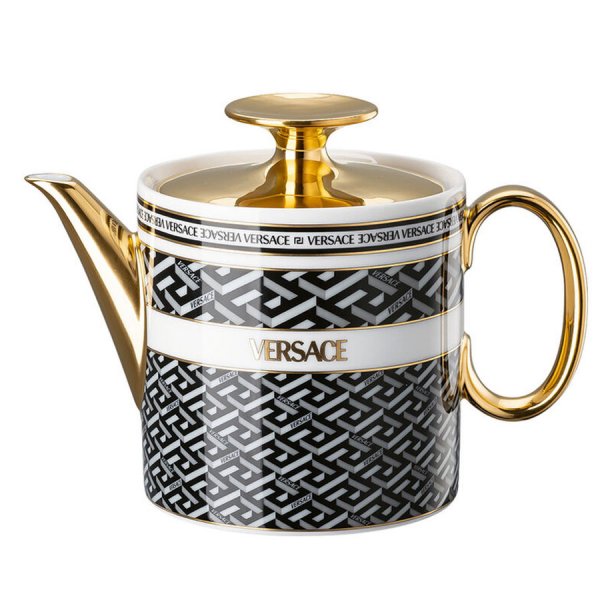 Versace by Rosenthal Teapot Signature Black La Greca