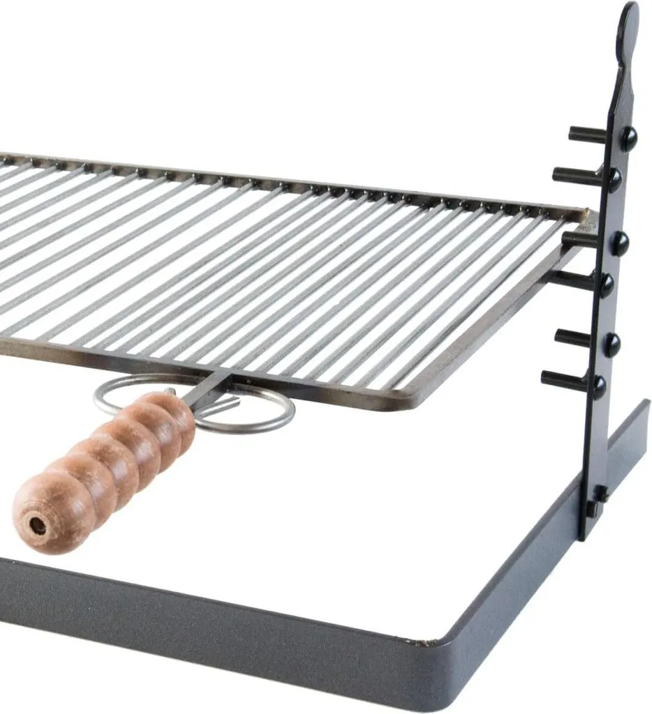 Markenlos Adjustable grill pan with standard dimensions of 60 x 37 cm - height adjustable for perfect cooking results