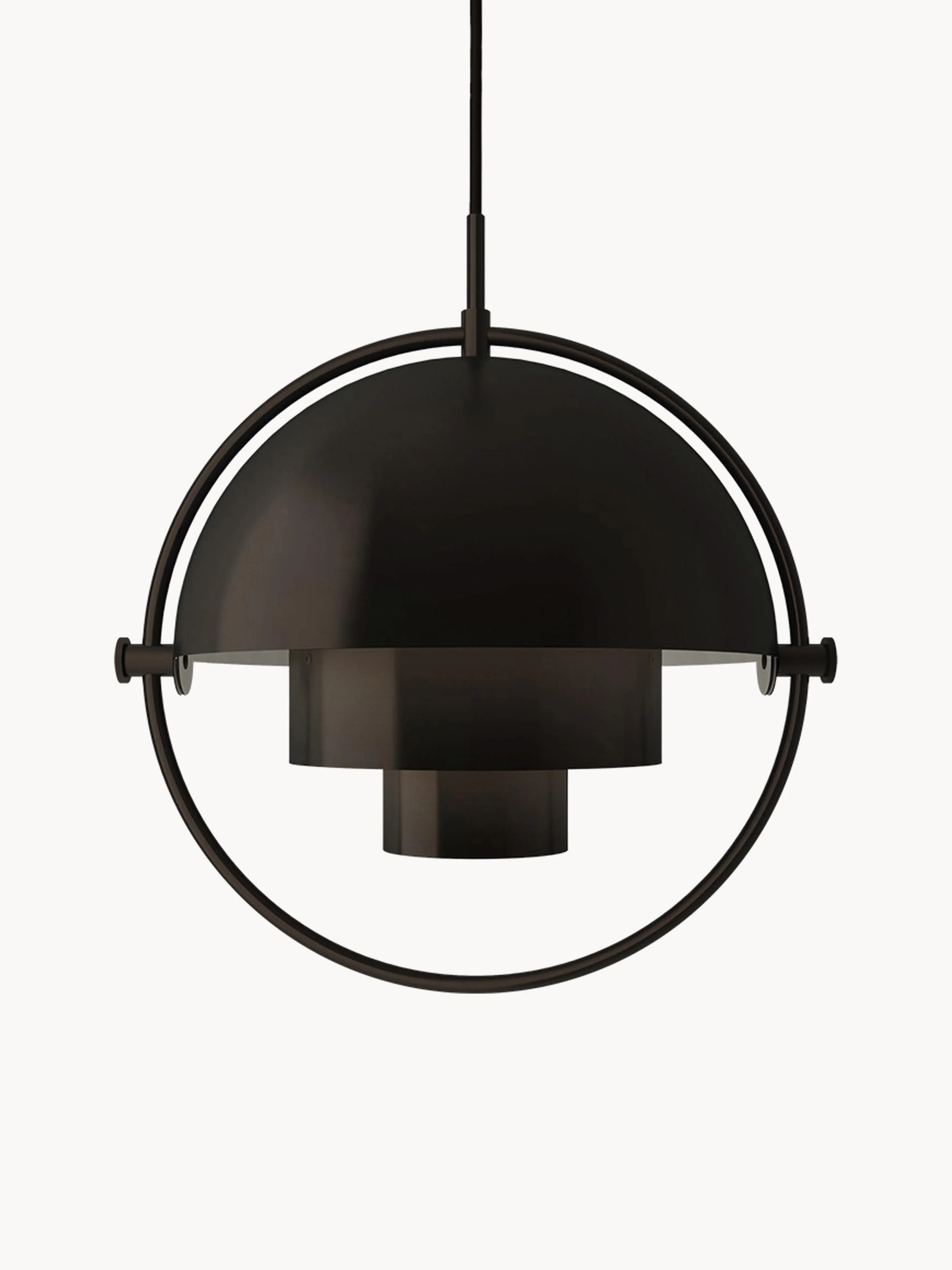 gubi Adjustable pendant light Multi-Lite, in various sizes, Black, matte