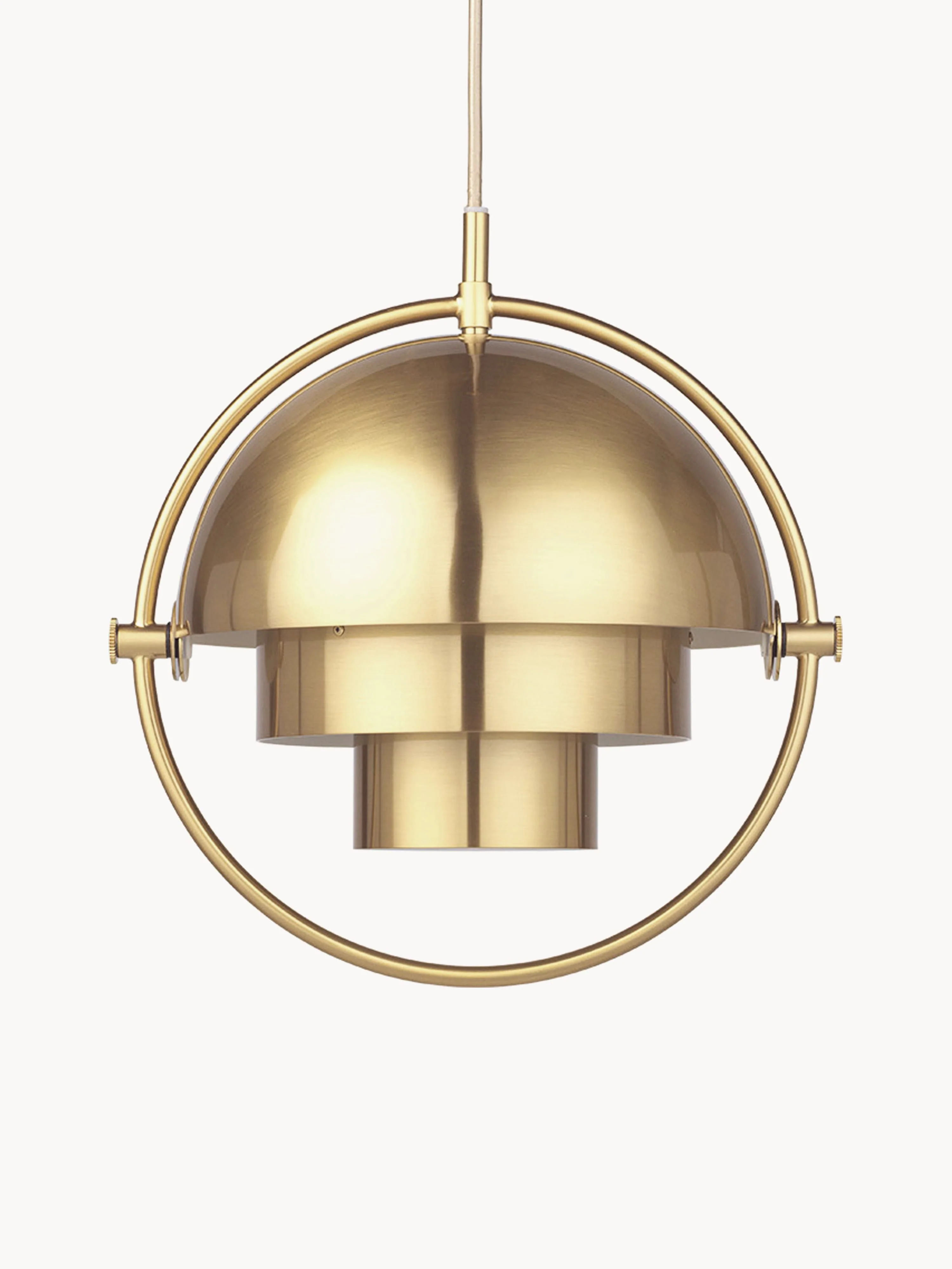 gubi Adjustable pendant light Multi-Lite, in various sizes, Gold-colored, shiny