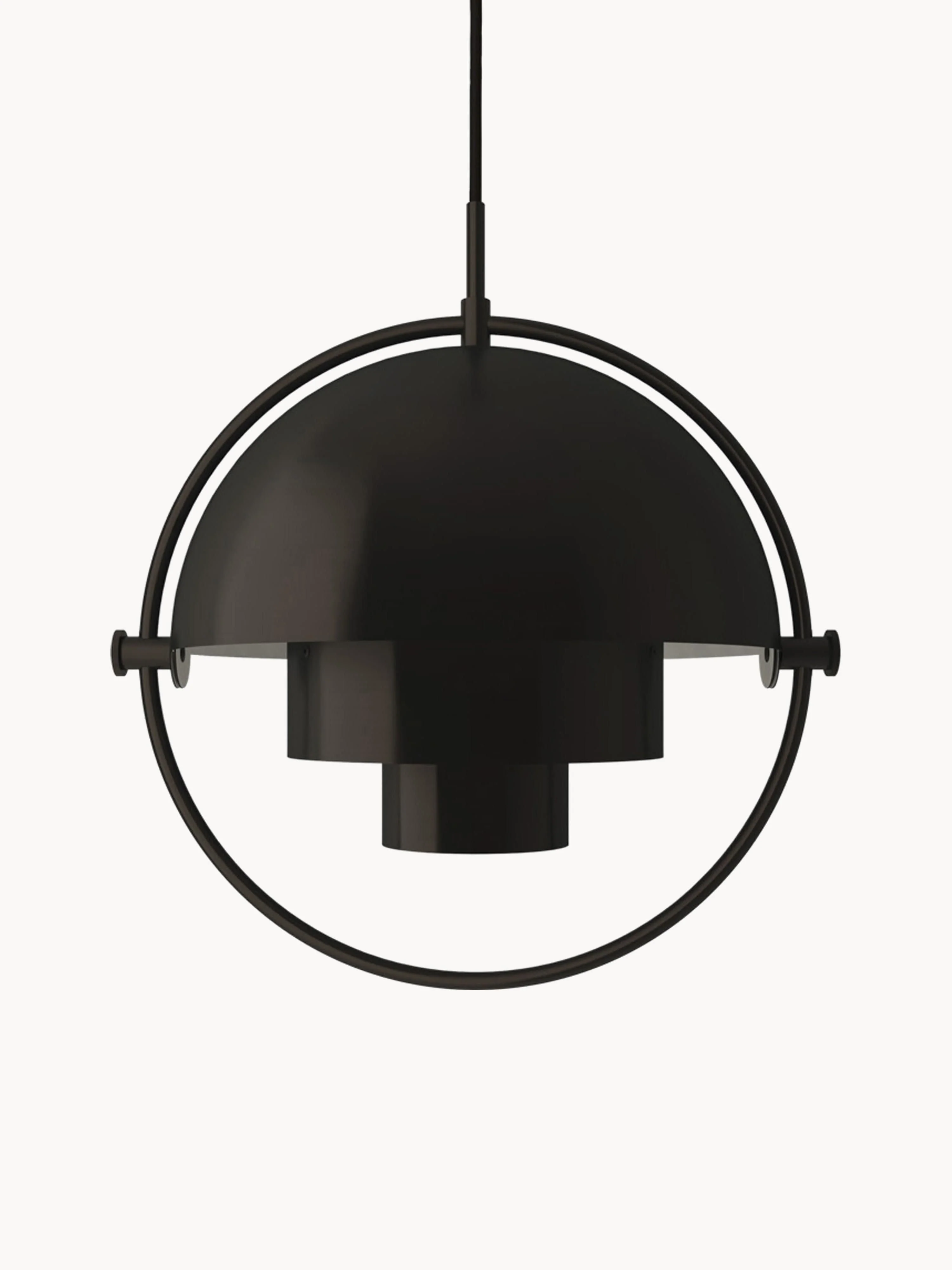 gubi Adjustable pendant light Multi-Lite, in various sizes, Black, matte
