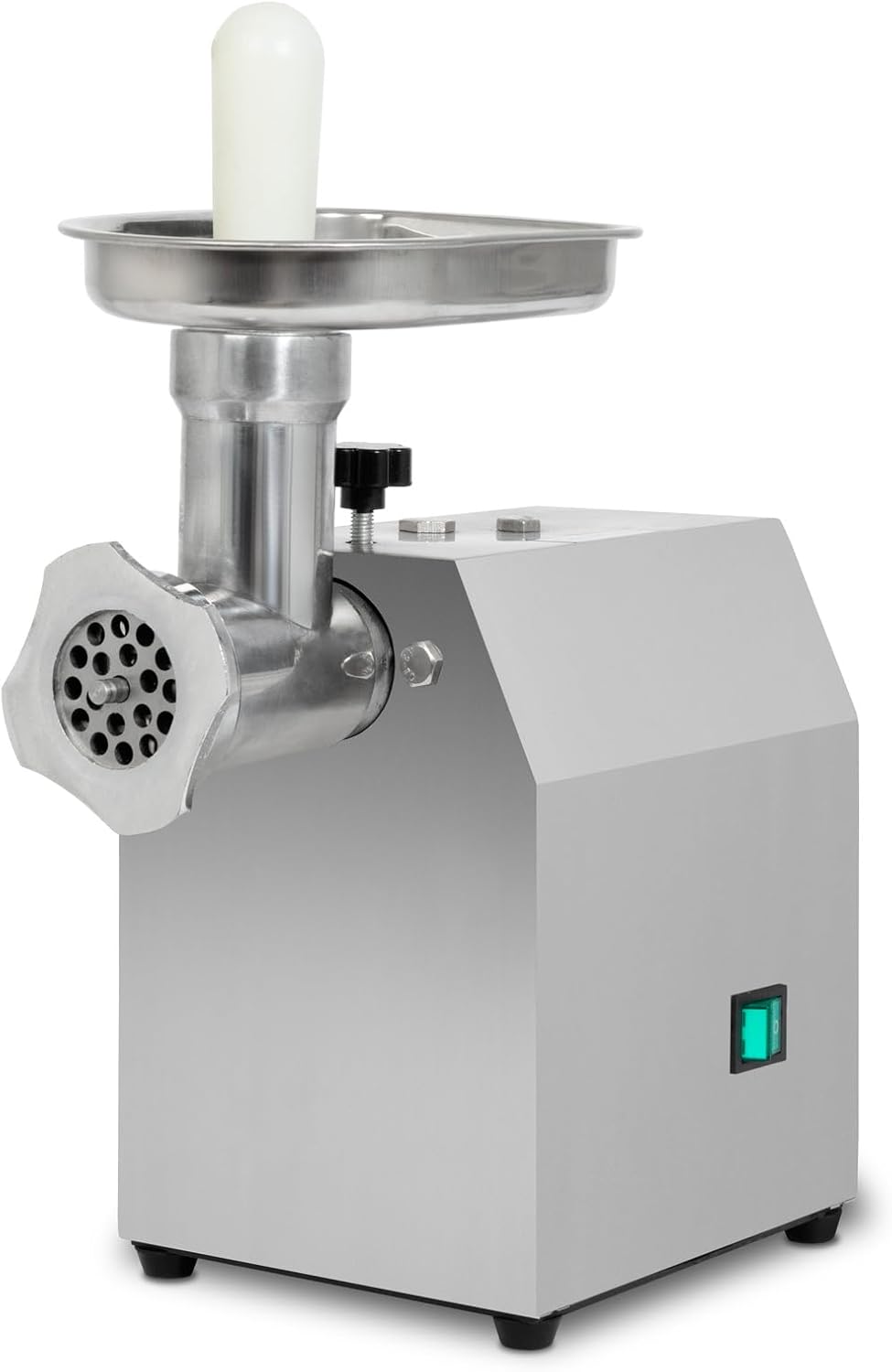 VERTES Meat Mincer Electric Meat Machine Stainless Steel 370 W 80 kg/h Size 8 Professional for Gastro 2 Filling Bowls 4 Perforated Discs 2 Knives Pusher Forward and Reverse Gear