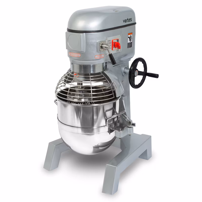 VERTES dough mixer with planetary mixing action, 40L, stainless steel bowl, mixing blade, dough hook, 3 speeds