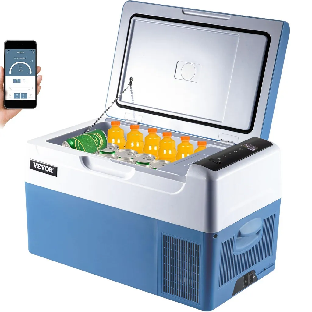 VEVOR Car Refrigerator 22L – Portable Compressor Refrigerator, Mini Fridge & Freezer for Car, Truck, RV, Boat – Electric Cooler