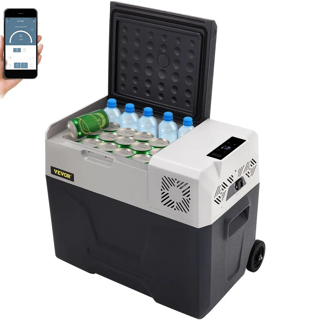 VEVOR Car Refrigerator 40L – Portable Compressor Refrigerator, Mini Fridge & Freezer for Car, Truck, RV, Boat – Electric Cooler Box