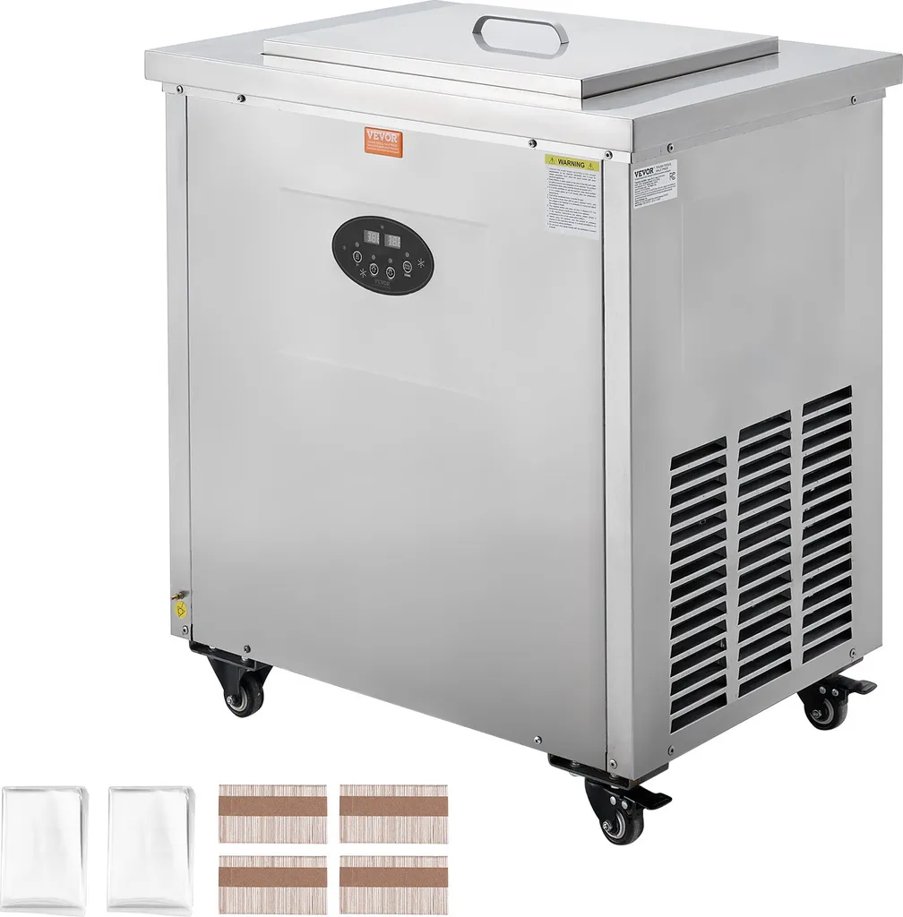 VEVOR Commercial Ice Cream Maker, 2 Mold Set – 52-Piece Ice Cream Maker for Making Ice Pops, Stainless Steel Ice Lollipops, Ice Cream Machine for Ice Sticks for Bars, Cafes, Milk Tea Shops