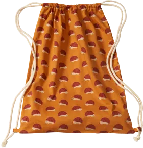 ALANA Gym bag with hedgehog pattern, approx. 32 x 40cm, brown, 1 piece