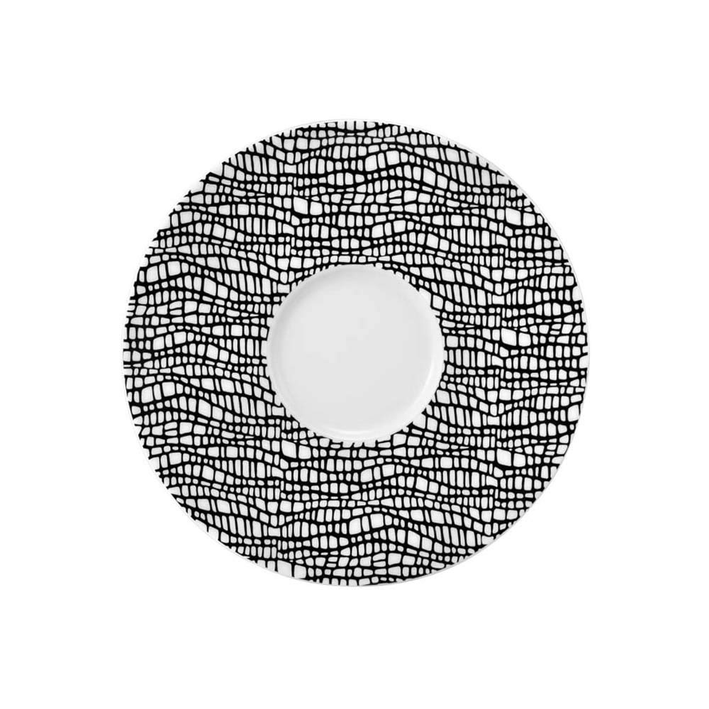 Seltmann Weiden Seltmann Life Fashion Glamorous Combination Saucer, 16.5cm, Black