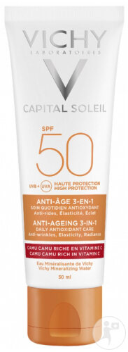Vichy Capital Soleil Anti-Age 3-In-1 Antioxidant Sun Care SPF50 Tube 50ml