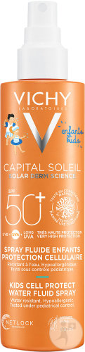 Vichy Capital Soleil Invisible Fluid Spray Children SPF50+ Face Body All Skin Types 200ml