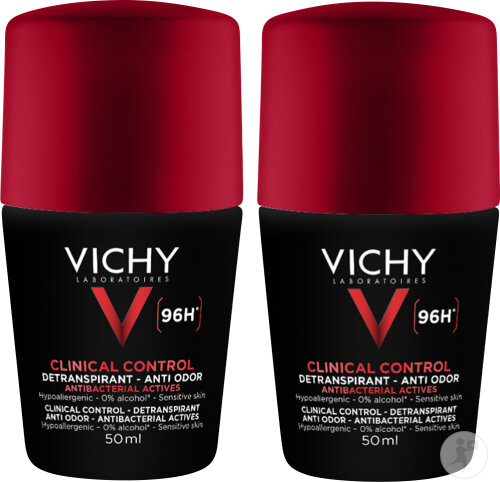 Vichy Clinical Control Deperspirant 96h Excessive Sweating Anti-Odor Sensitive Skin 2x50ml