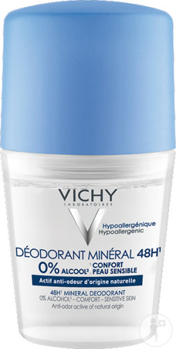 Vichy Deo Mineral Deodorant 48h Sensitive or Epilated Skin Roll-On 50ml