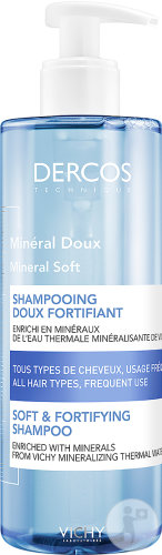 Vichy Dercos Mineral Doux Mineral Shampoo Mild and Strengthening Bottle 400ml