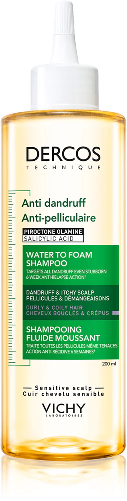 Vichy Dercos Water to Foam Shampoo Anti-dandruff shampoo for wavy and curly hair