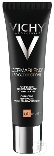 Vichy Dermablend 3D Correction Corrective Make-Up Fluid 16h Hold 55 Bronze Tube 30ml