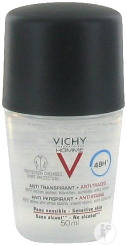 Vichy Homme Anti-Perspirant And Anti-Stains 48h Shirt Protection Roll-On 50ml