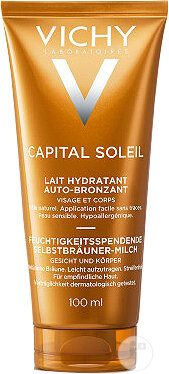 Vichy Ideal Soleil Moisturizing Self Tanning Milk For Face And Body Tube 100ml