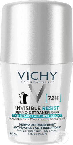 Vichy Invisible Resist Dermo-Deperspirant 72h Anti-Stains Anti-Irritations Roll-On 50ml