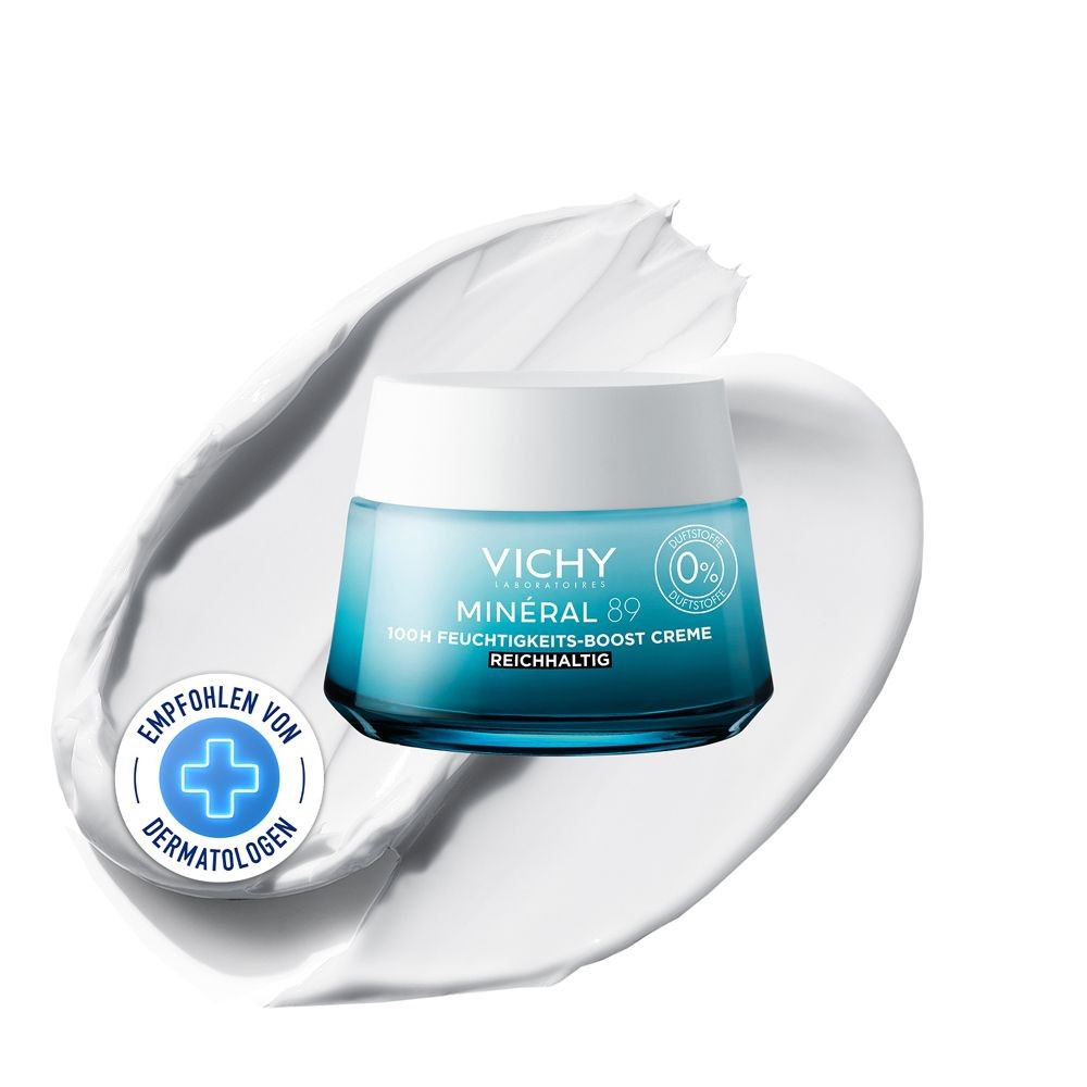 Vichy Minéral 89 100H Moisture Boost Cream - Rich: For dry skin with hyaluronic acid, minerals, niacinamide (B3), squalane & lipids - Save 20% now with code “dermo20” 50 ml