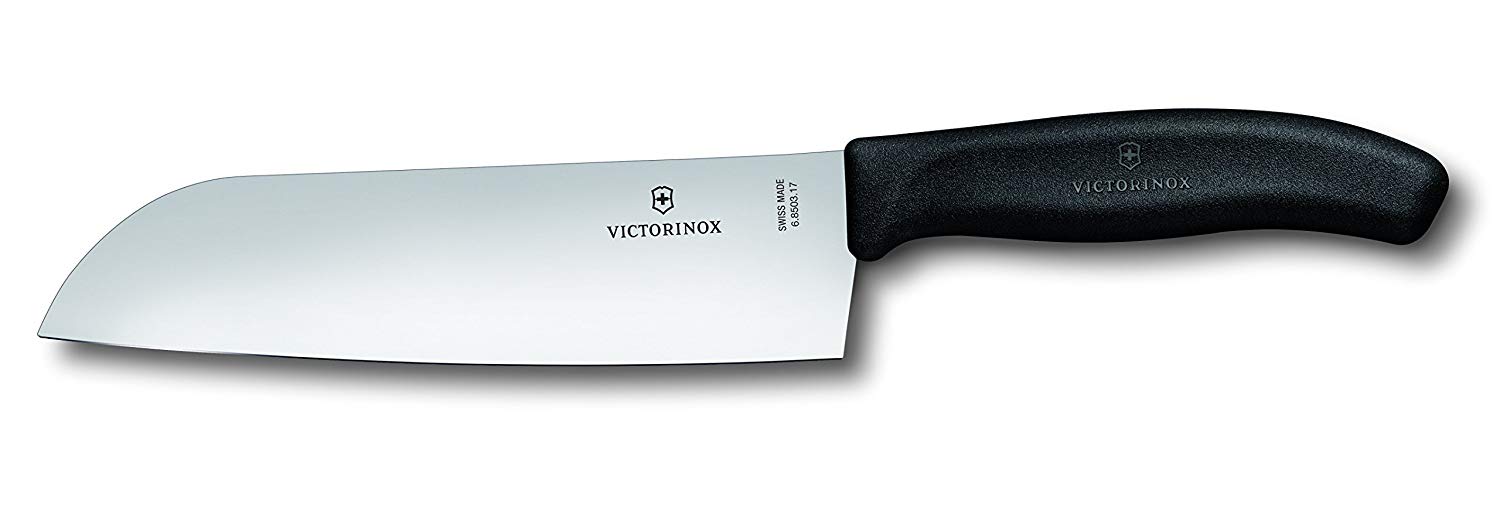 Victorinox 17 Cm Swiss Classic Santoku Knife In Blister Pack, Black